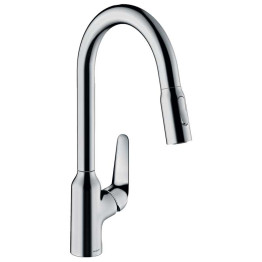 Hansgrohe Focus M42 Single Lever Kitchen Mixer 220 With Pull-Out Spray 71800000